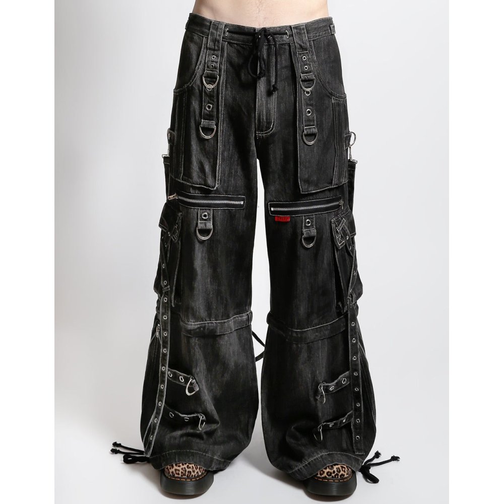 Tripp NYC - XStrap Ink Wash Denim Wijde broek - Zwart